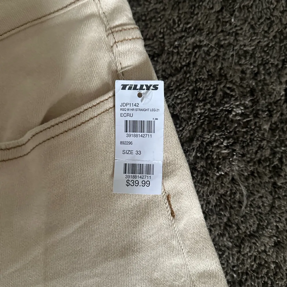 RSQ Beige Jeans with Knee Patches - Image 3