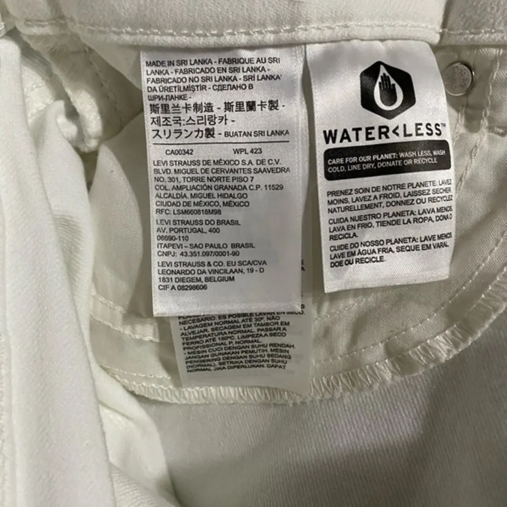 Levi’s 711 Mid-Rise Solid White Skinny Jeans Size 34x30 NWT - Image 8