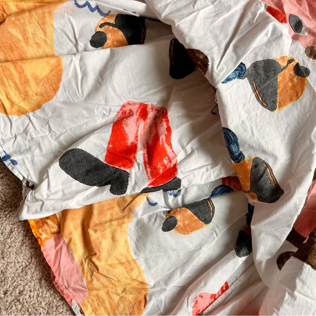 Fun face printed skirt. Xs Red - Image 4