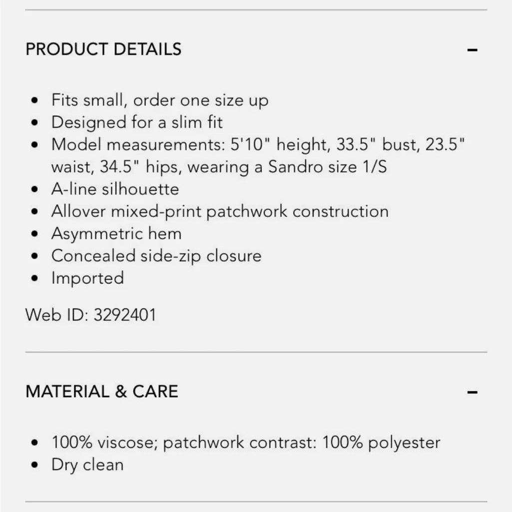 Sandro‎ Paris Dua Asymmetric Patchwork Maxi Skirt Small - Image 8