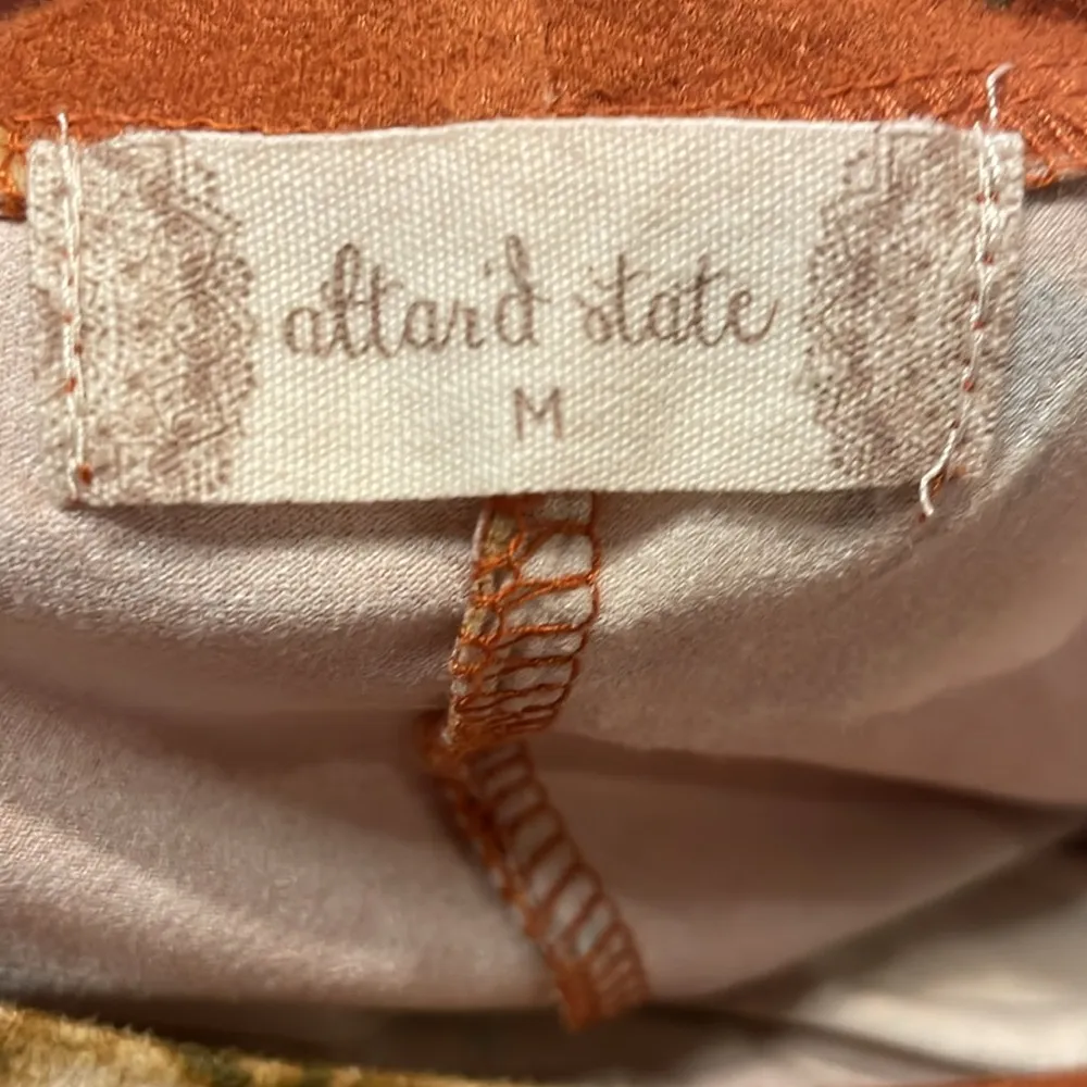 Altar'd State- Velour Floral Boho Long Sleeve Cutout Shoulder Mini Dress- Size M - Image 3