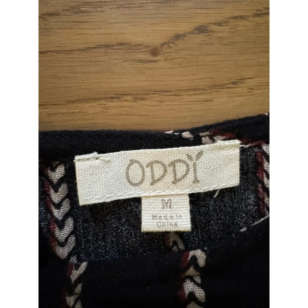 ODDY Women‎ Size Medium Crocheted Bell Sleeve Blouse Boho Hippie Peasant Rayon - Image 3