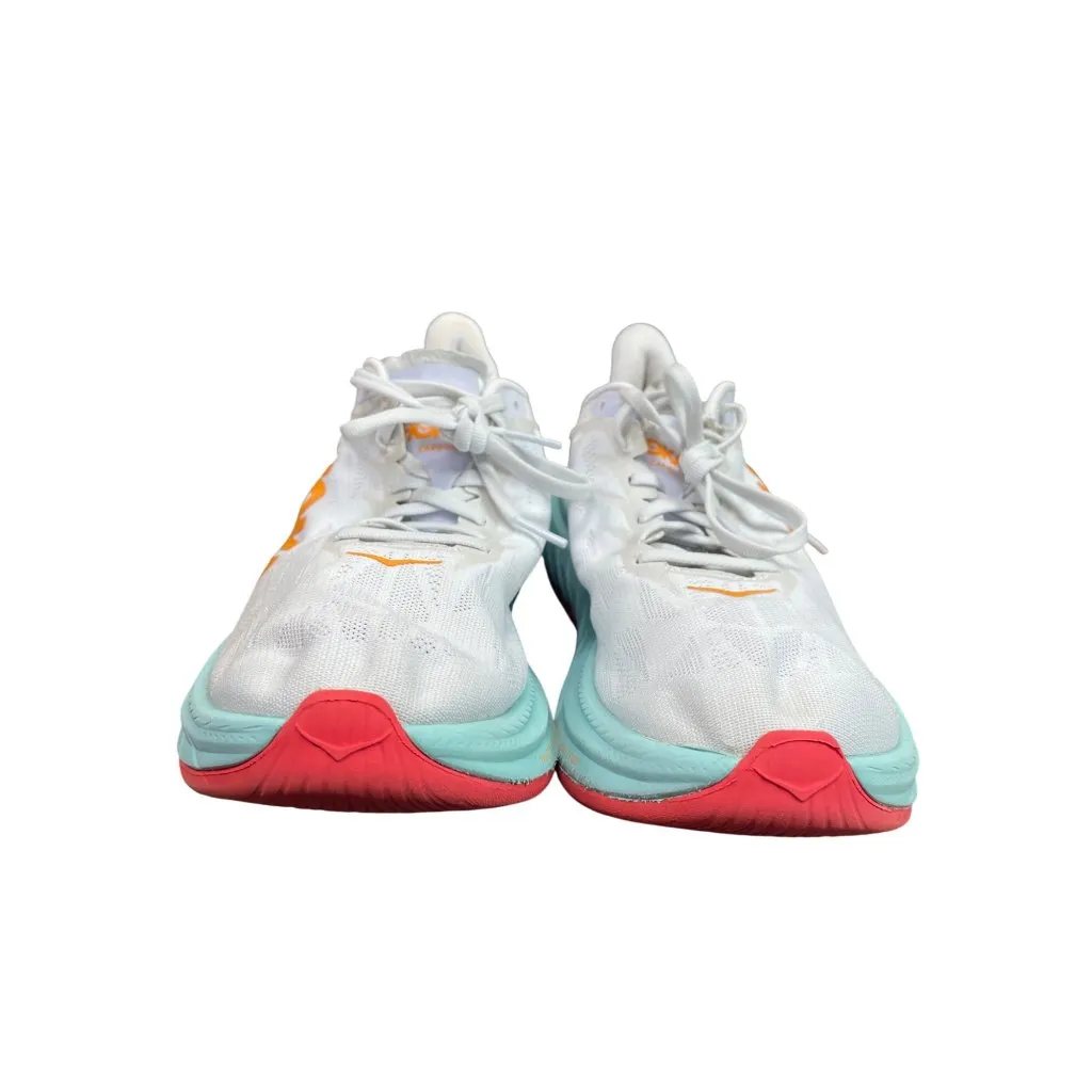 Hoka Womens Carbon X White green orange Running Sneakers Sz 8.5B SKU 9461 - Image 8