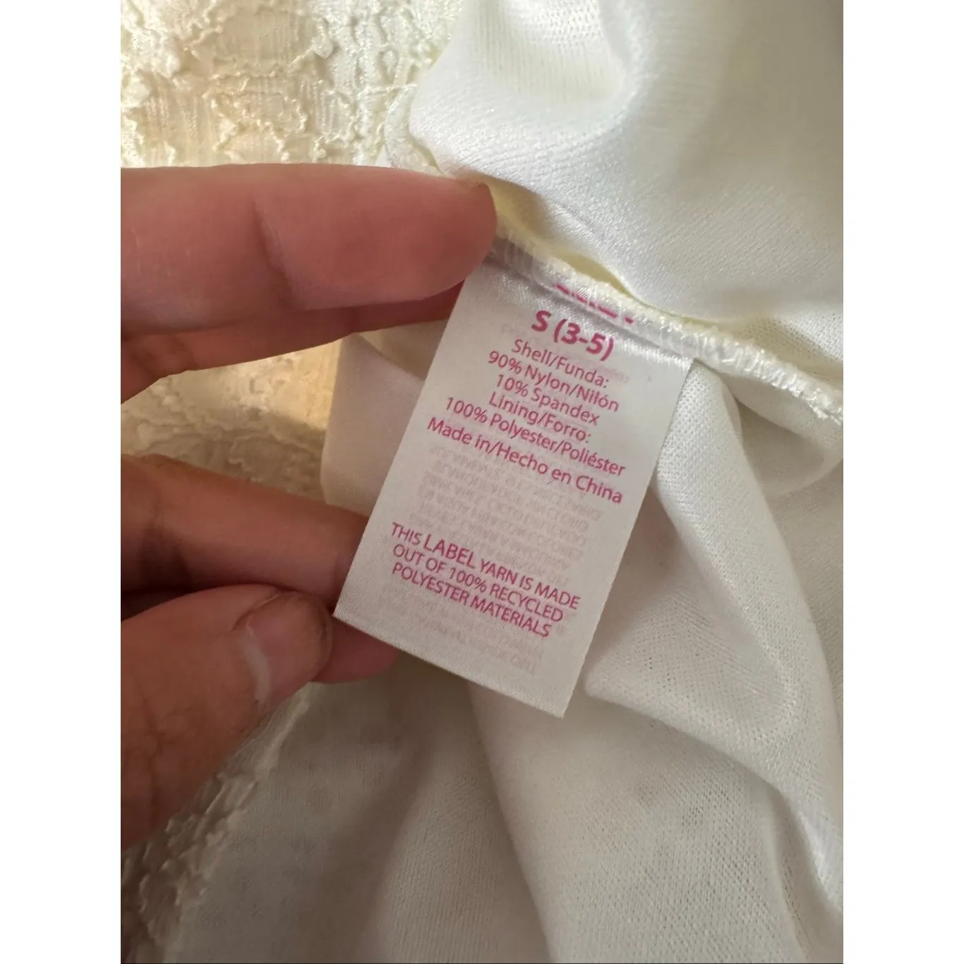 No Boundaries  White Lace Puff Sleeve Top | Keyhole Front Stretchy Fitted Blouse - Image 5