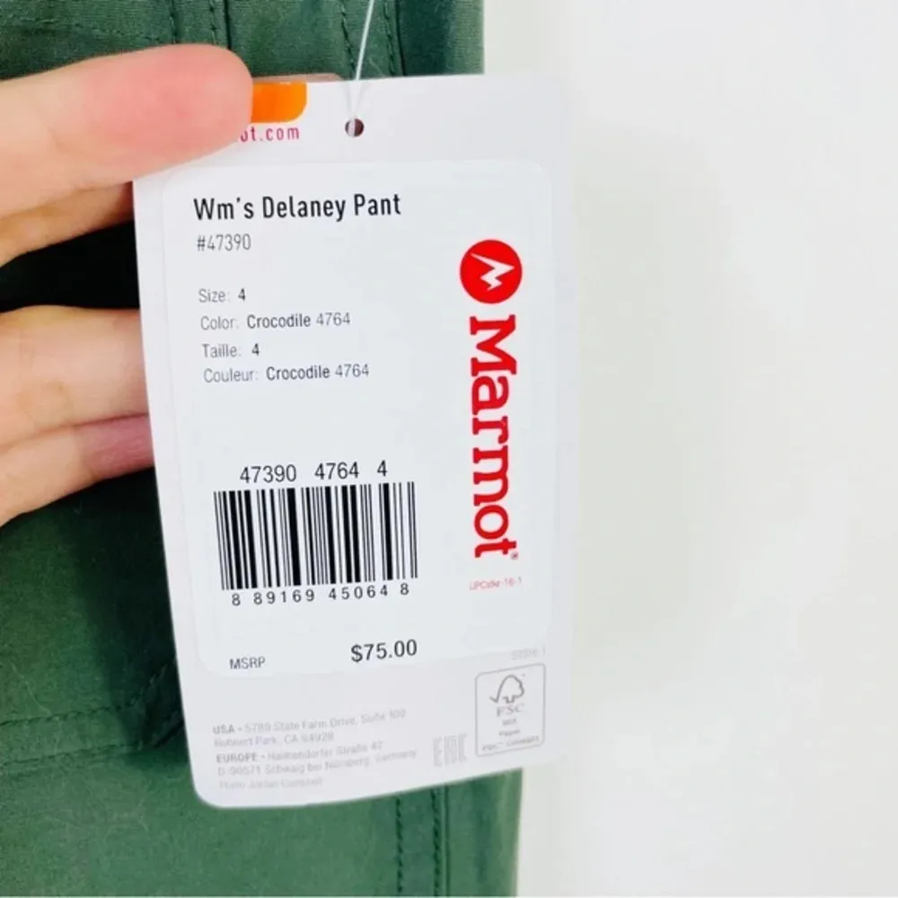 Marmot‎ Crocodile Green Lainey Hiking Pant Size 4 - Image 5