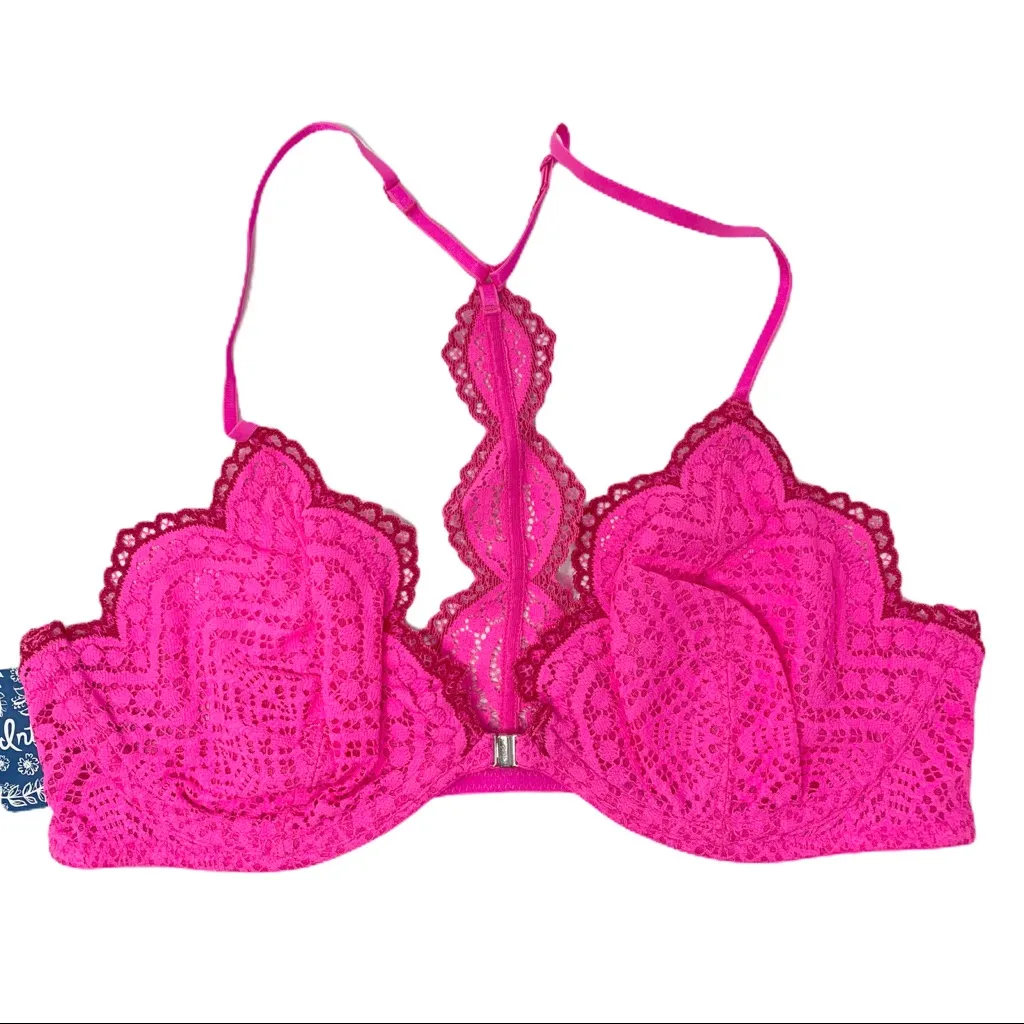 Free People pink Slow Dance underwire bra 34D New - Image 3