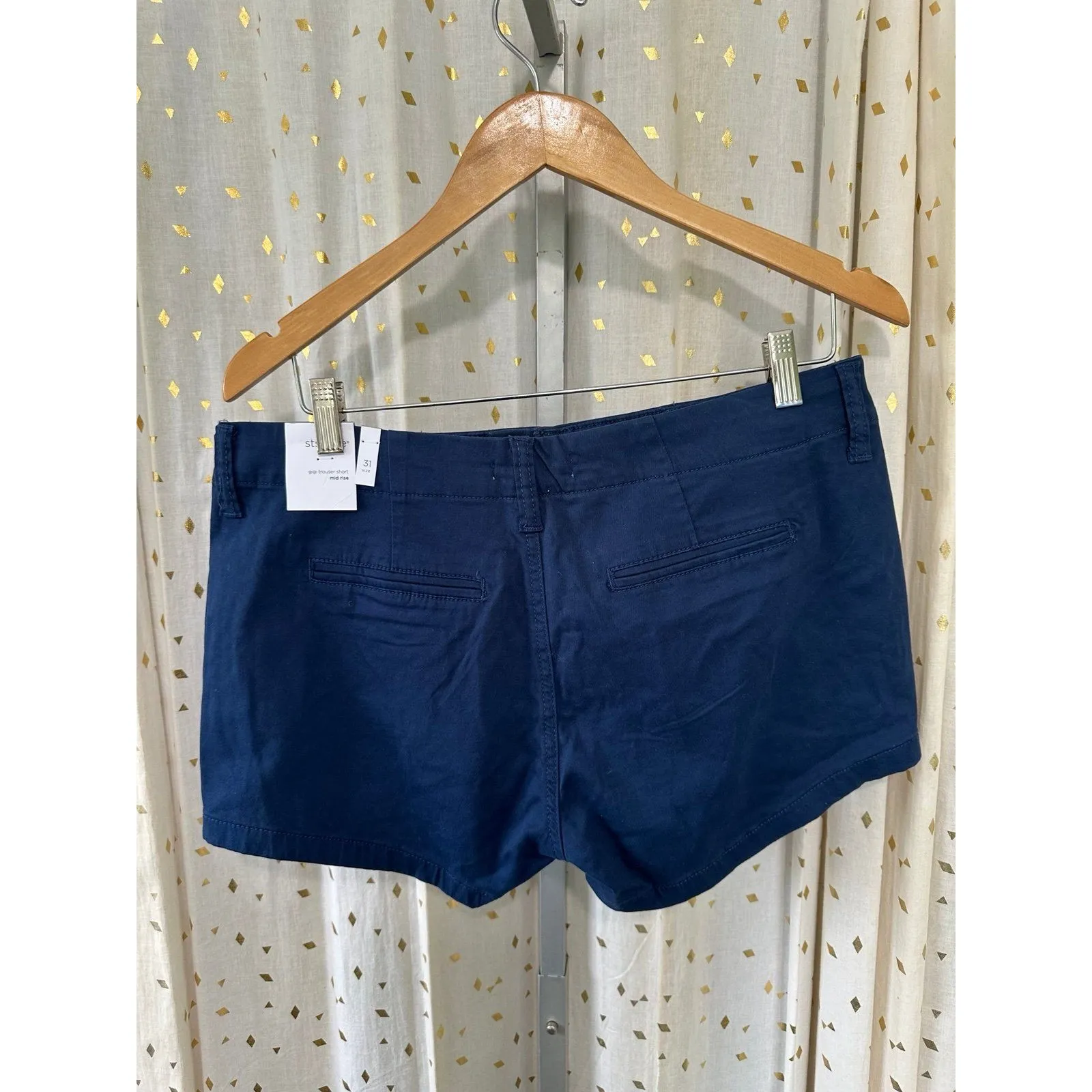 NWT STS Blue Gigi Leann Mid Rise Utility Pocket Stretch Trouser Shorts 31 - Image 3