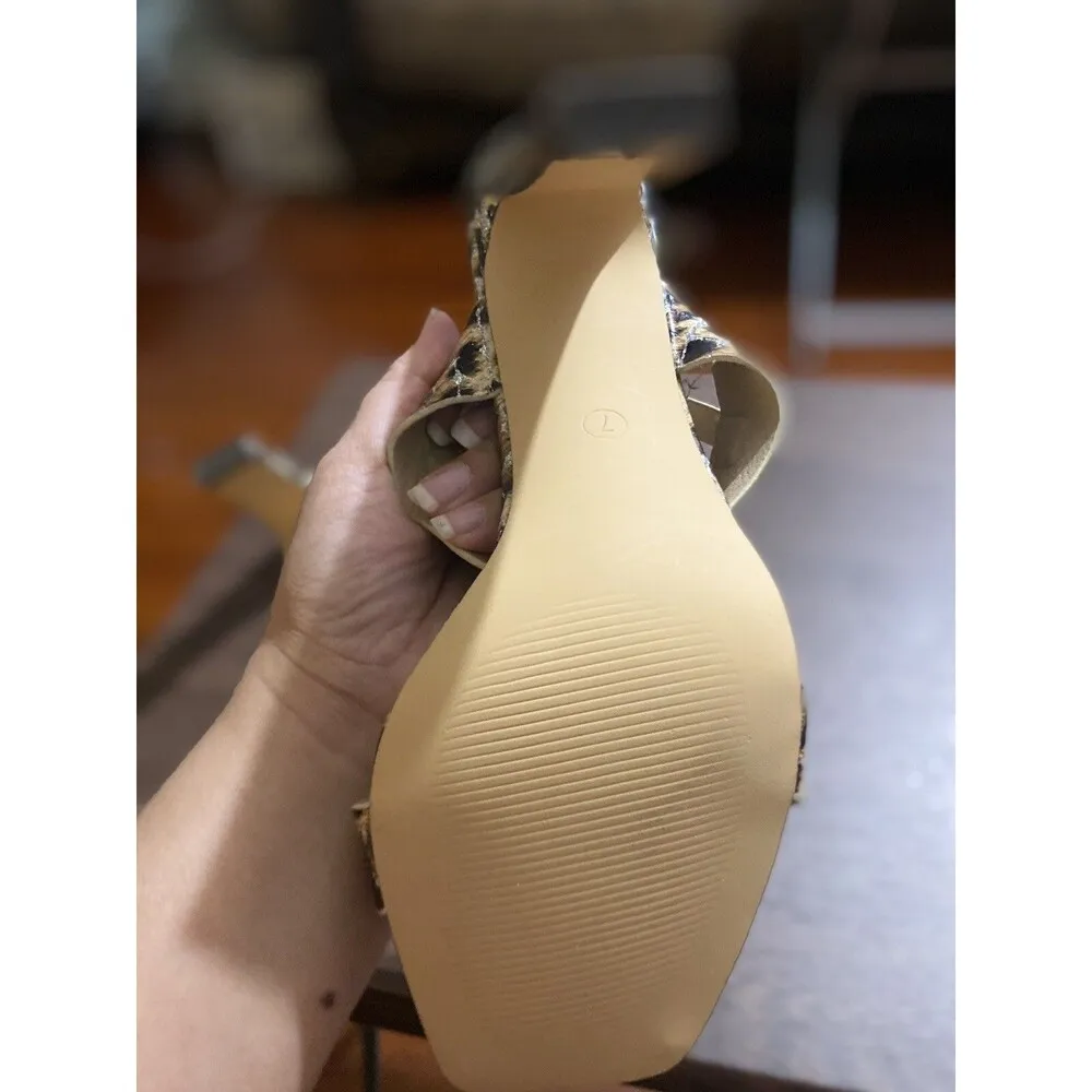 Glaze Womens Heels  Animal Print Size 7 - Image 7