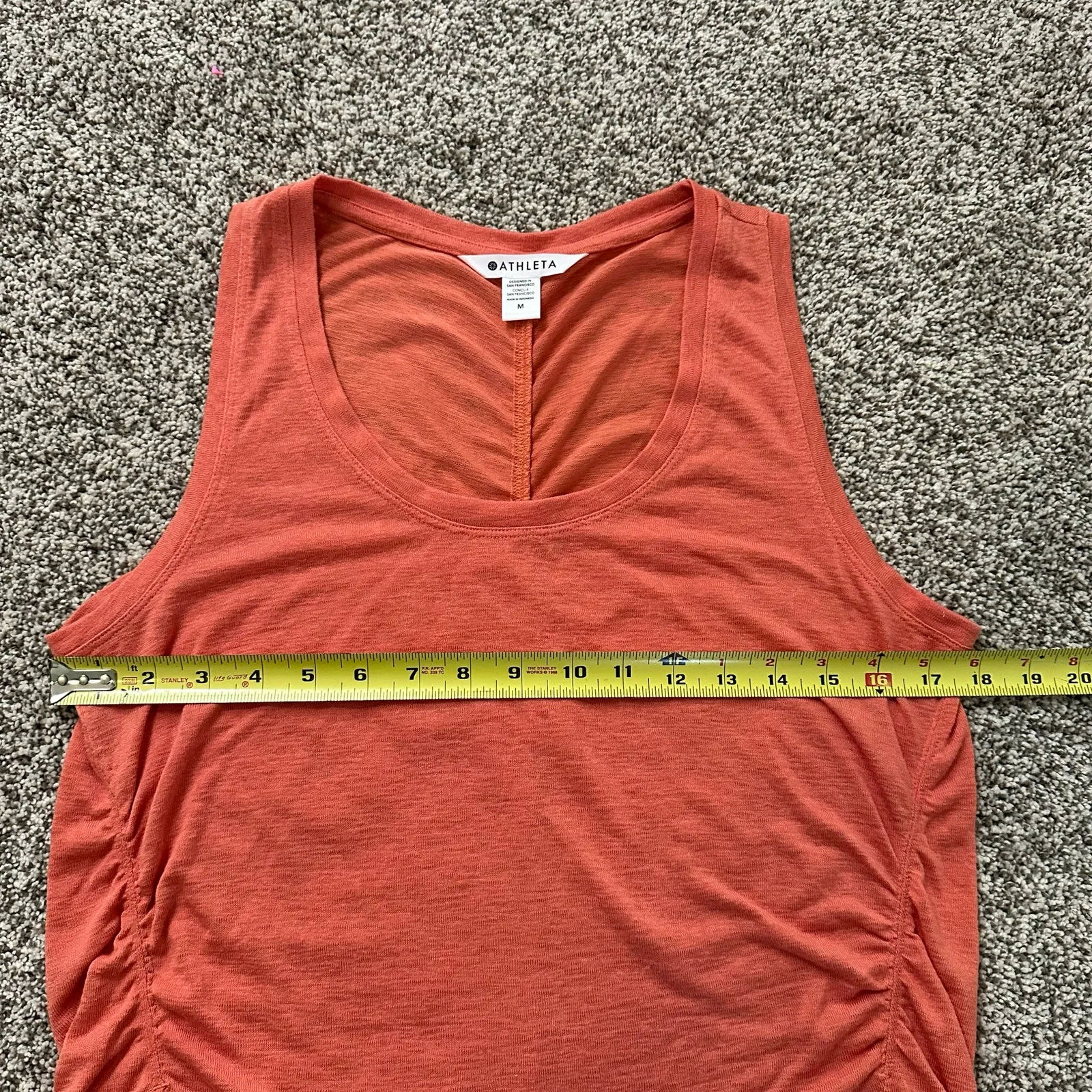 Athleta orange knit sleeveless tank top size M - Image 7