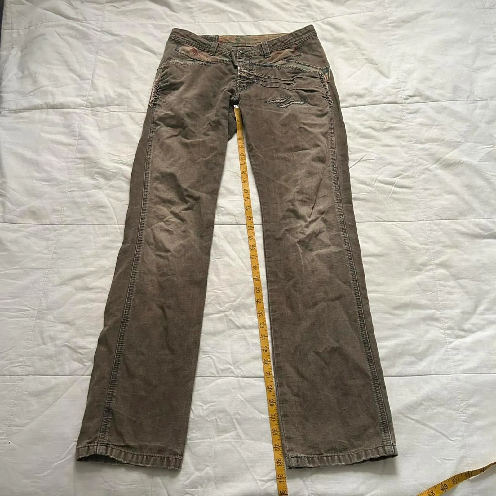 Marithe Francois Girbaud brown patched ripped unique detailing jeans Size 30 - Image 5