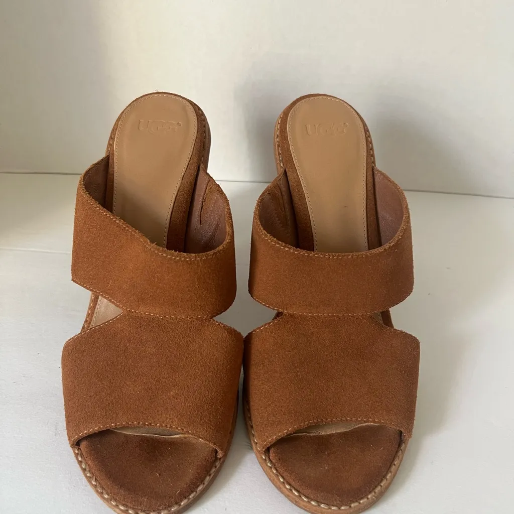 UGG Tan Suede Women's Mules - Image 2