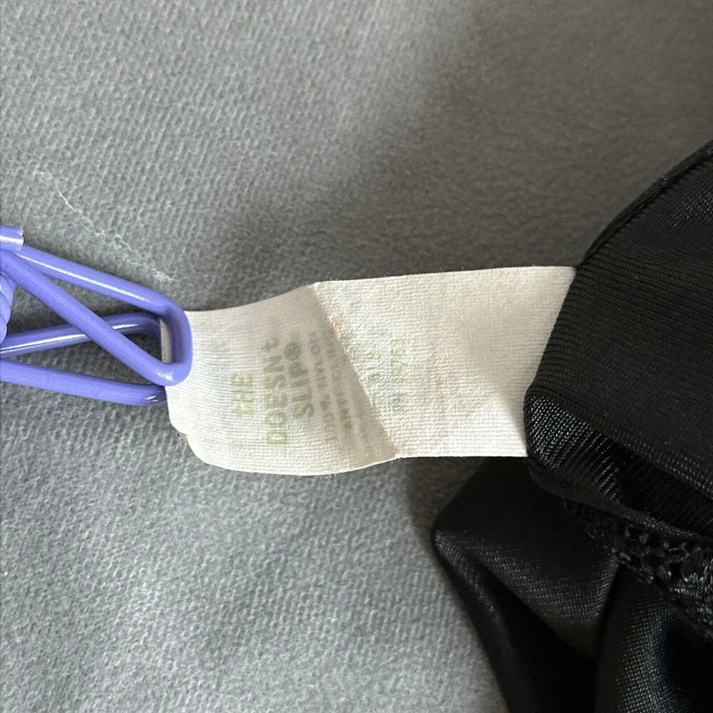 Vintage Sears The Doesn’t Slip Half Slip Black Size Small Double Sheer Lace Side - Image 9