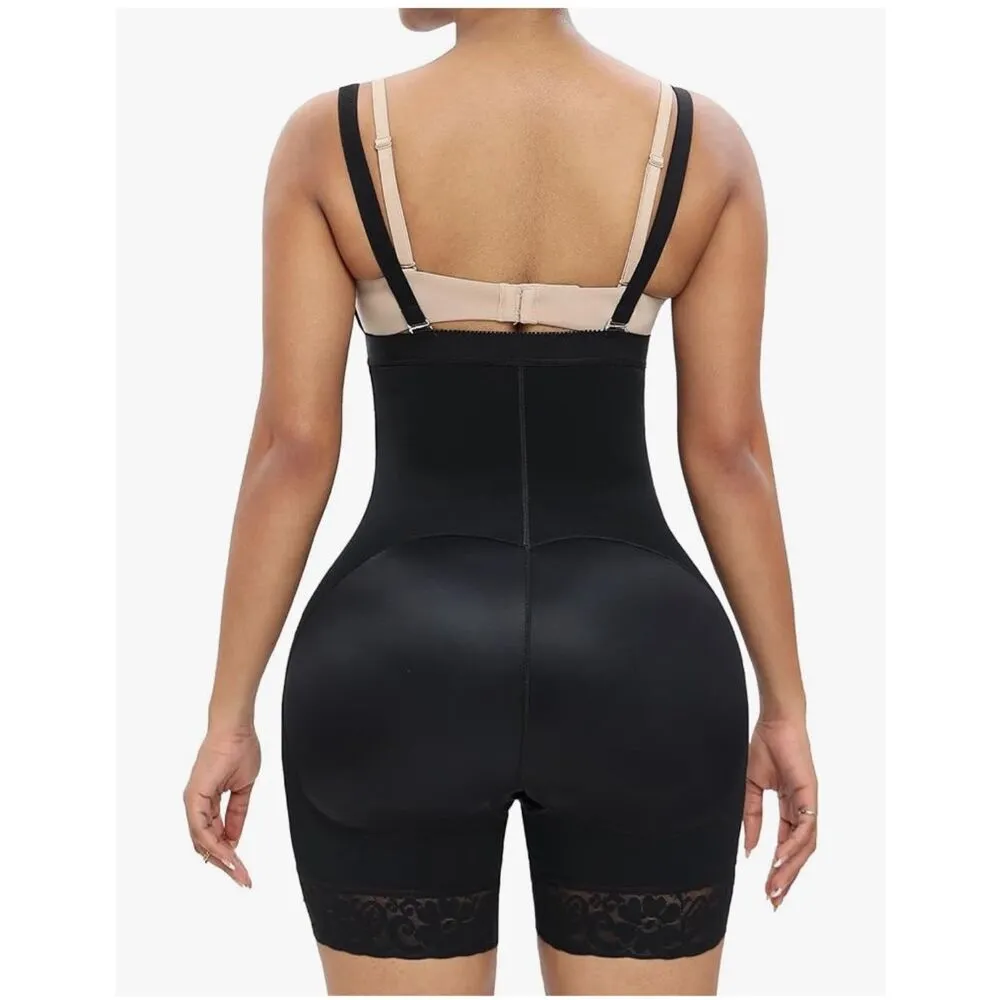 NEW Tummy Control High Compression Body Shaper Hook Crotch L Black Size L - Image 3