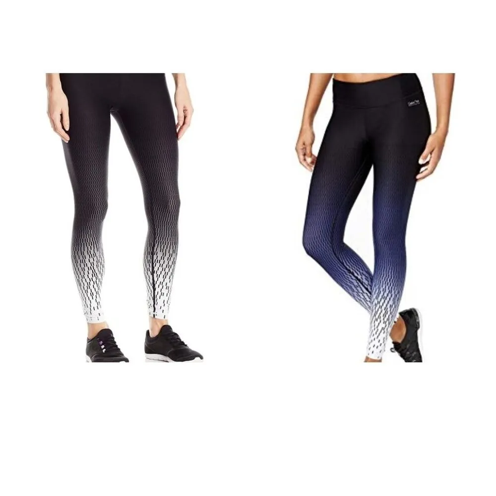 Calvin Klein Performance Leggings XL Wick Ombre Black Yoga Pants  Pickle… - Image 3