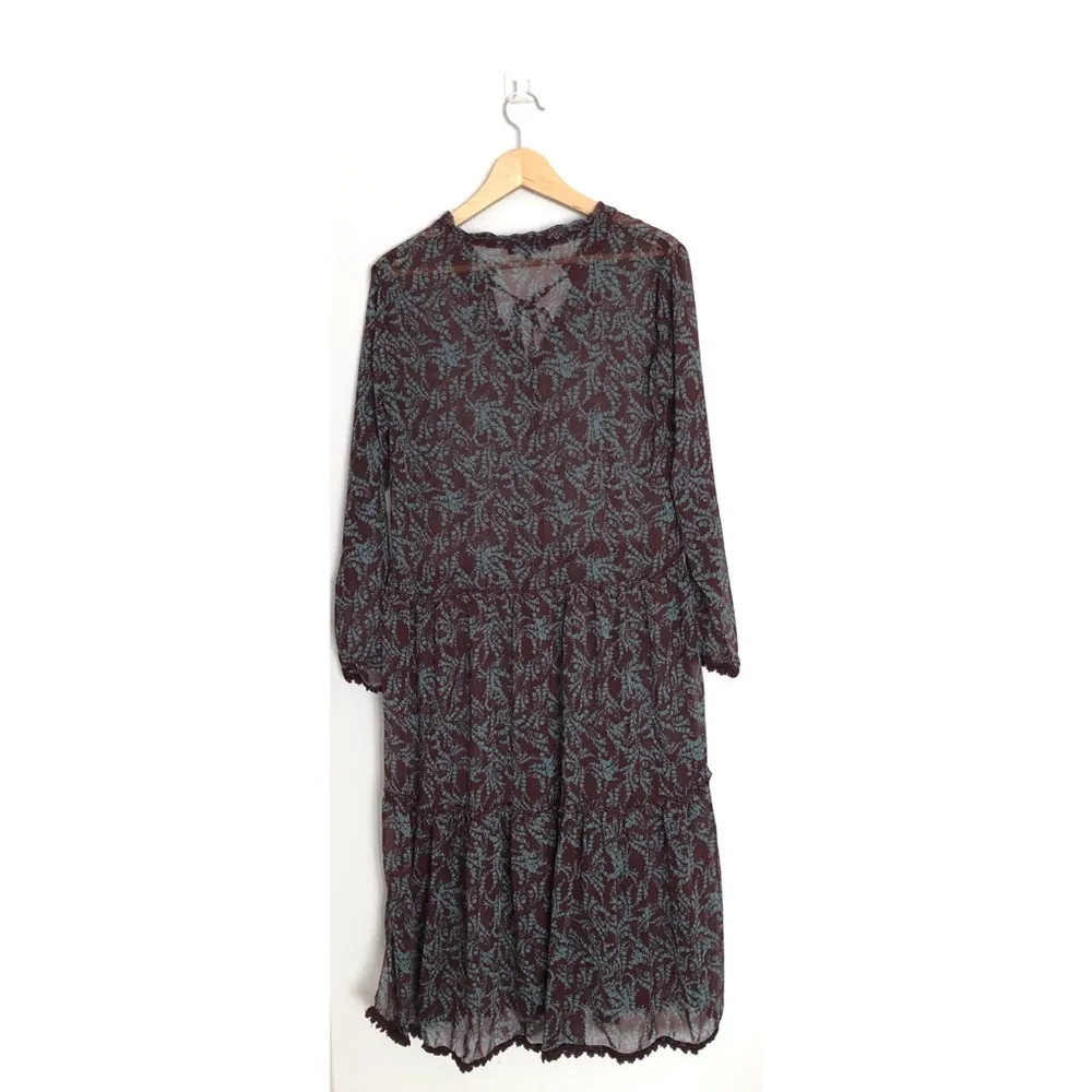 Olivaceous Printed Peasant Dress - Image 4