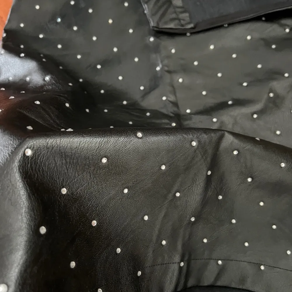 Black Studded Leather Skirt - Image 8