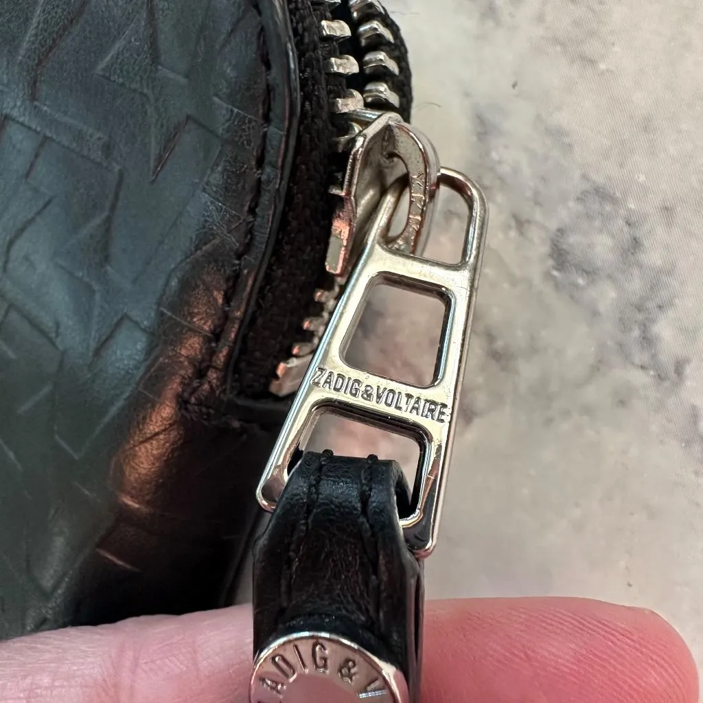 Zadig & Voltaire Initale La Pouch Clutch in Black - Image 8