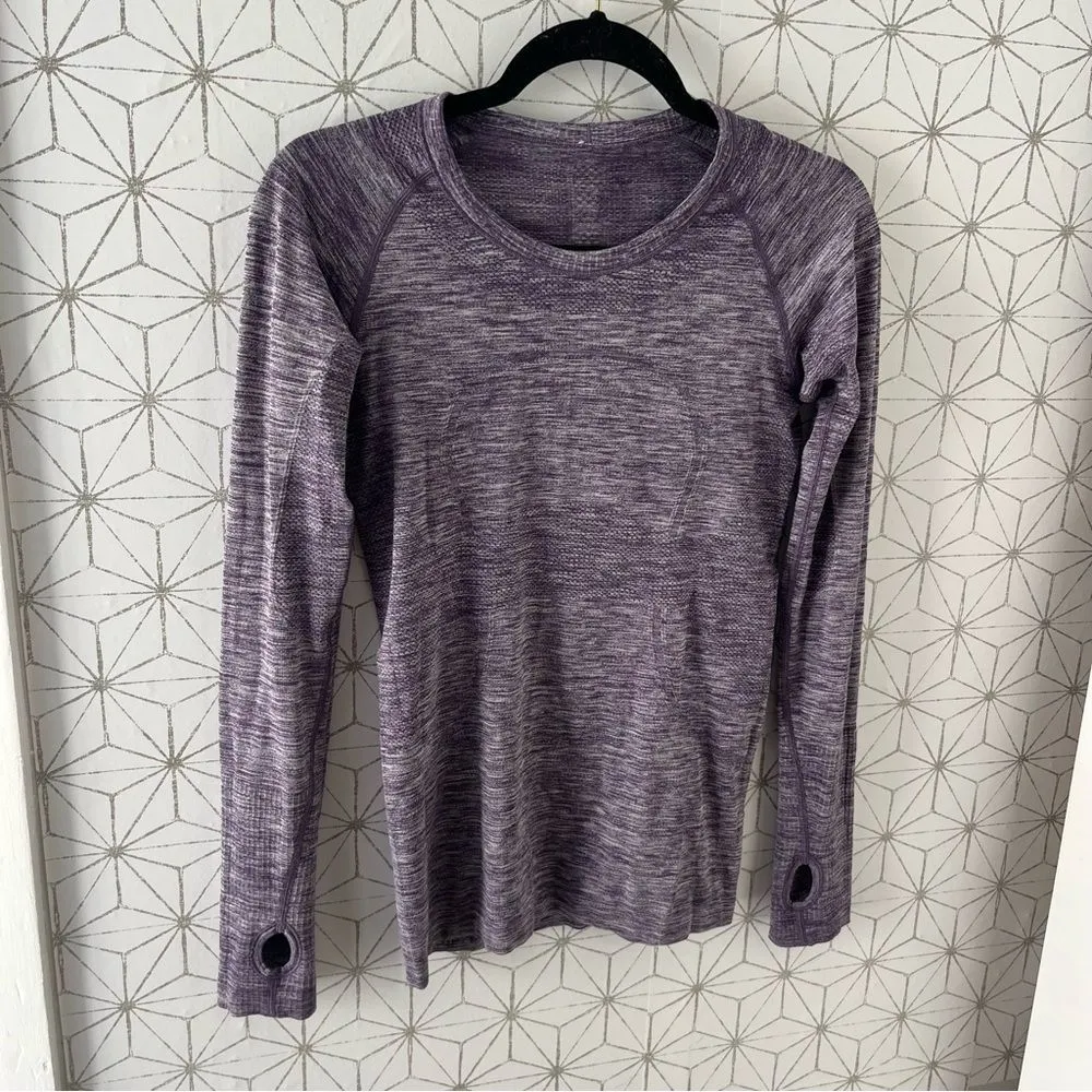 Lululemon Swiftly Tech Long Sleeve Marled Purple - Image 2