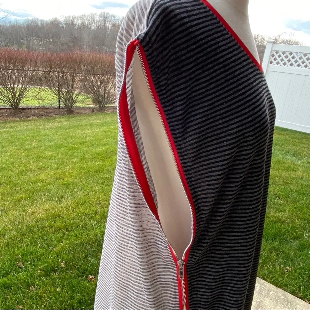 PATRIZIA LUCA MILANO Striped Tunic Black Size L - Image 12