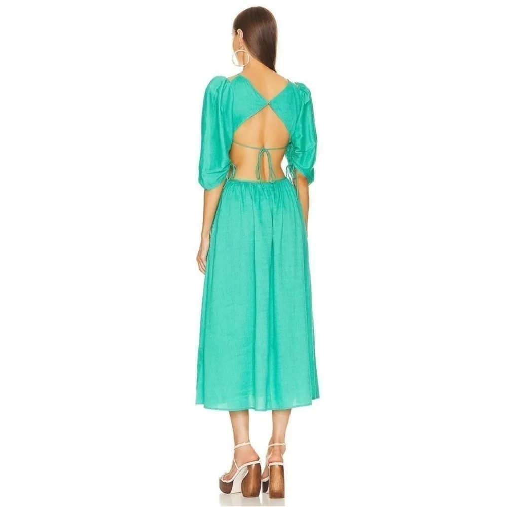 NWOT Cult Gaia CHARLIZE green cutout midi dress size XS - Image 3