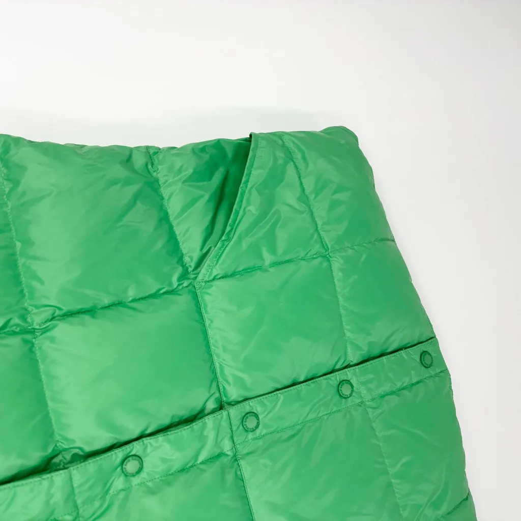 Lands End Goose Down Puffer Vest Size Medium Bright Green Outdoor Warm Ski - Image 4