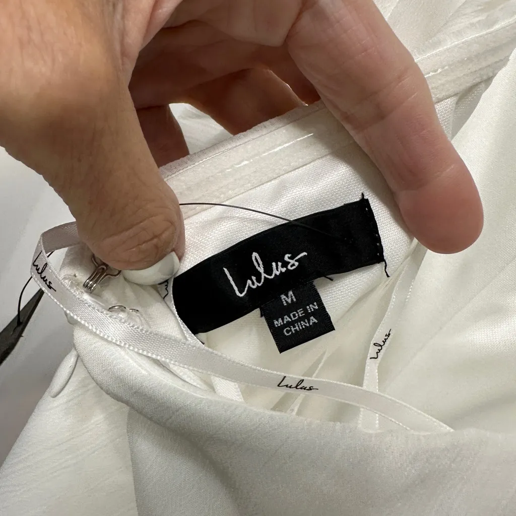 Lulu's Wedding ready‎ white jumpsuit NWT - Image 3