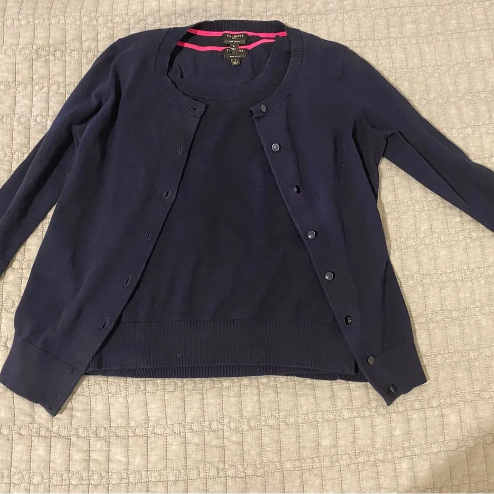 Talbots Petites Matching Set - tank top  + Cardigan Set - Image 2