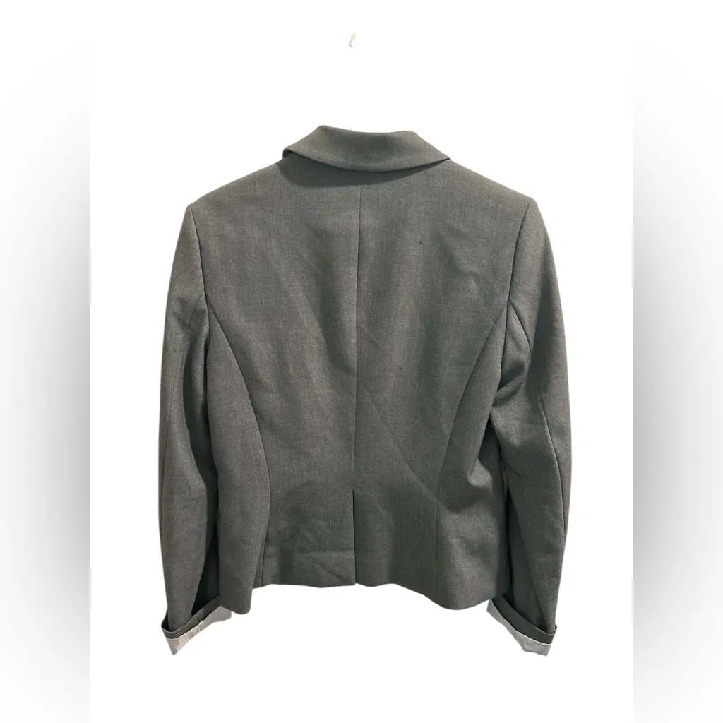 Calvin Klein‎ Women's Gray Blazer - Size 4 - Image 2