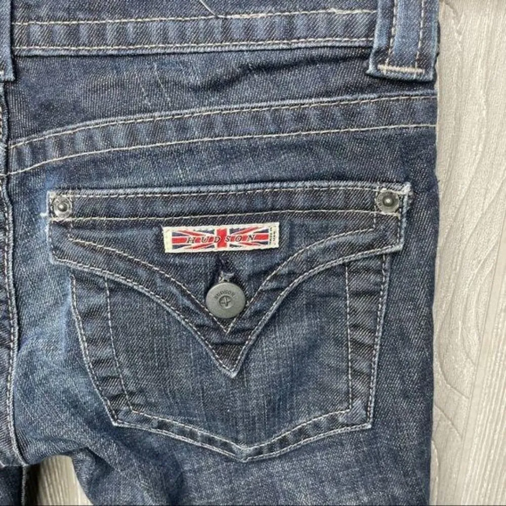 Hudson jeans rn 107906 bootcut dark wash denim blue jeans size 24 - Image 4