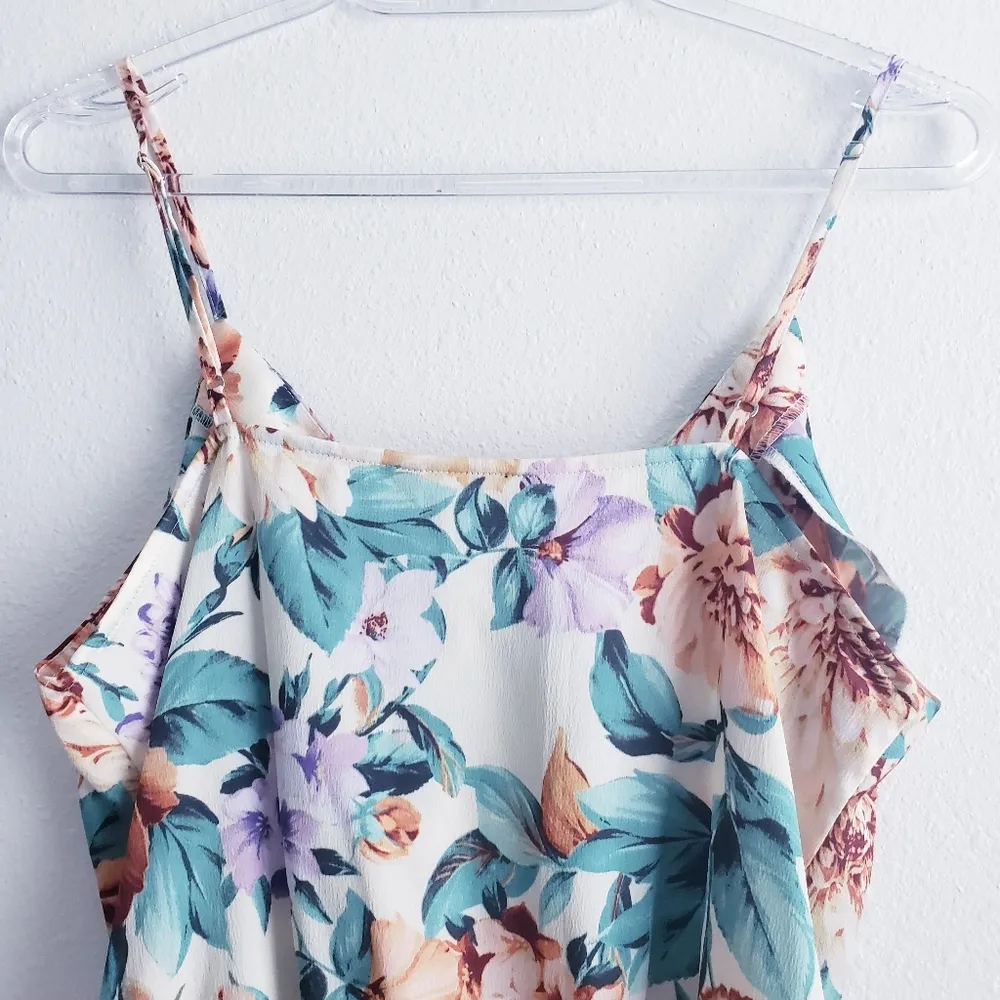 Express Floral Mock Wrap Bodysuit - Image 10