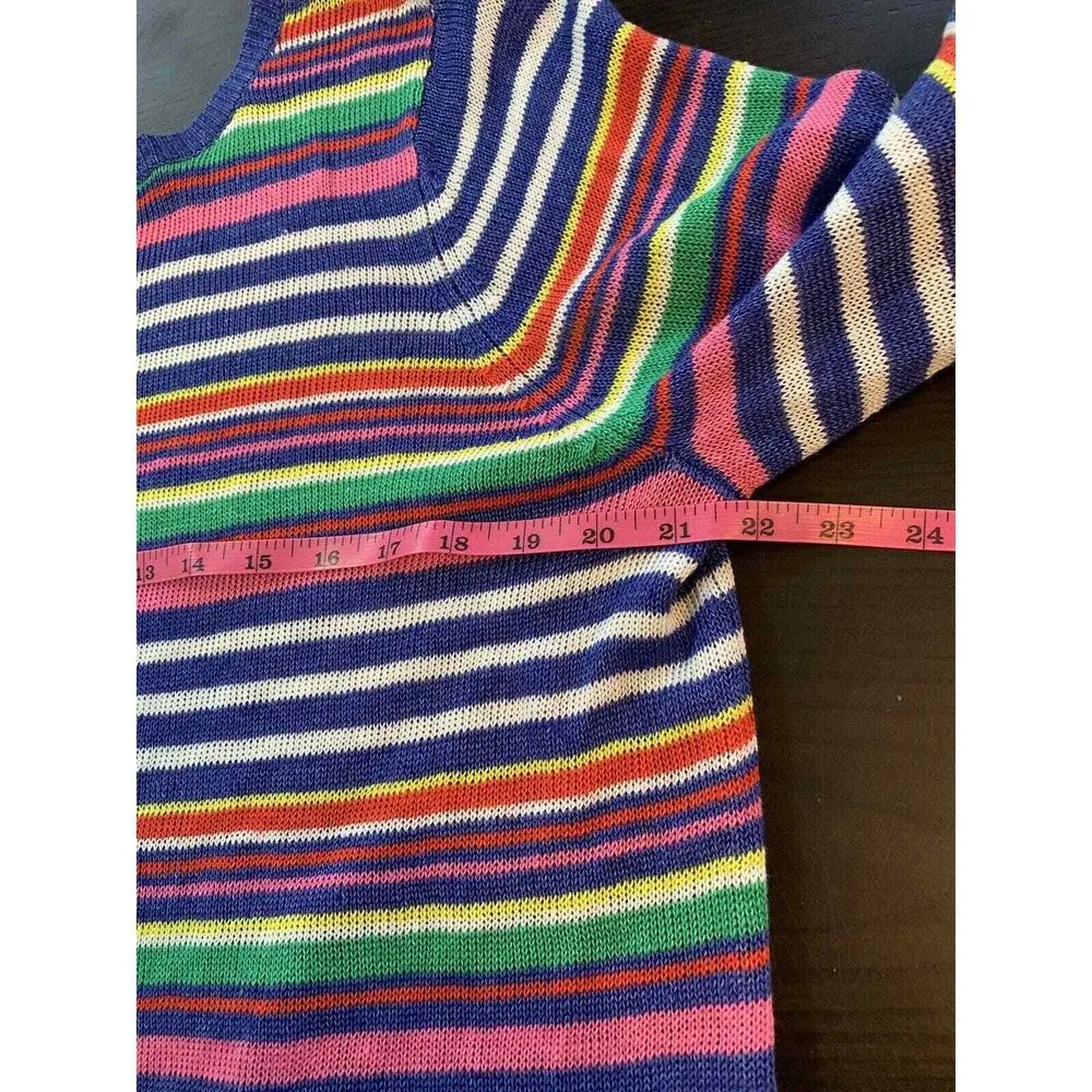 Talbots Woman Sweater Plus Petite 2Xp Linen Lightweight‎ Coastal Preppy Colorful - Image 7