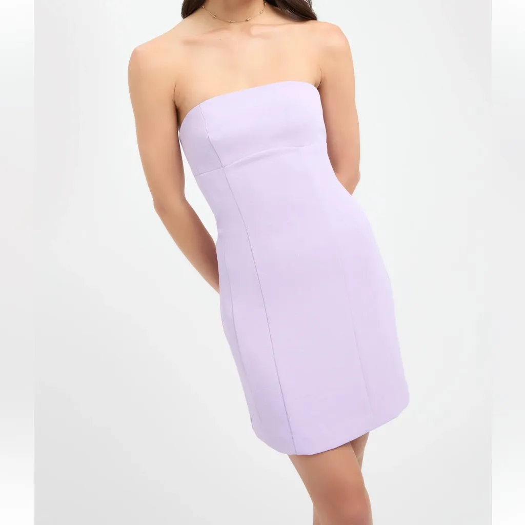Kookai Oyster Contour Strapless Mini Dress in Passion Flower size US 2 Small - Image 3