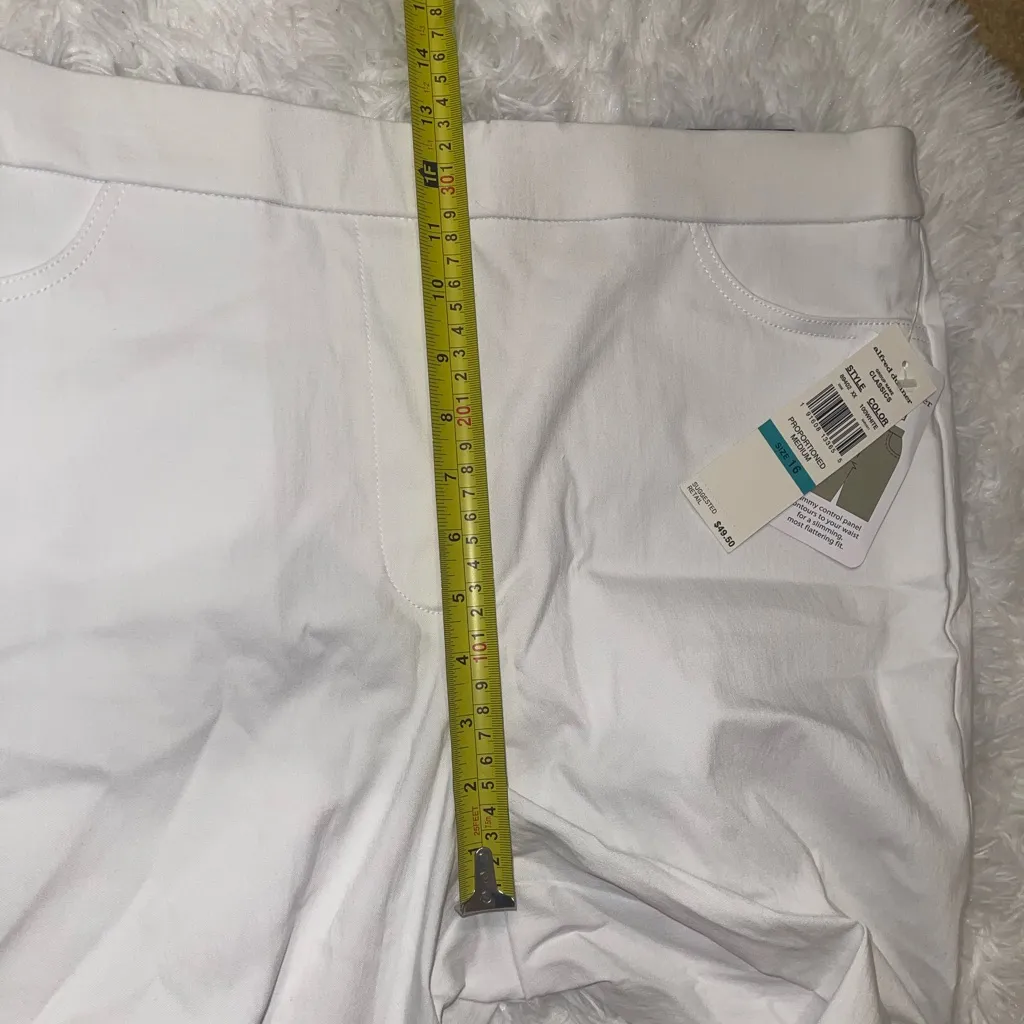 Alfred Dunner white pants Allure slacks slimming stretch woman’s size 16 NWT - Image 8