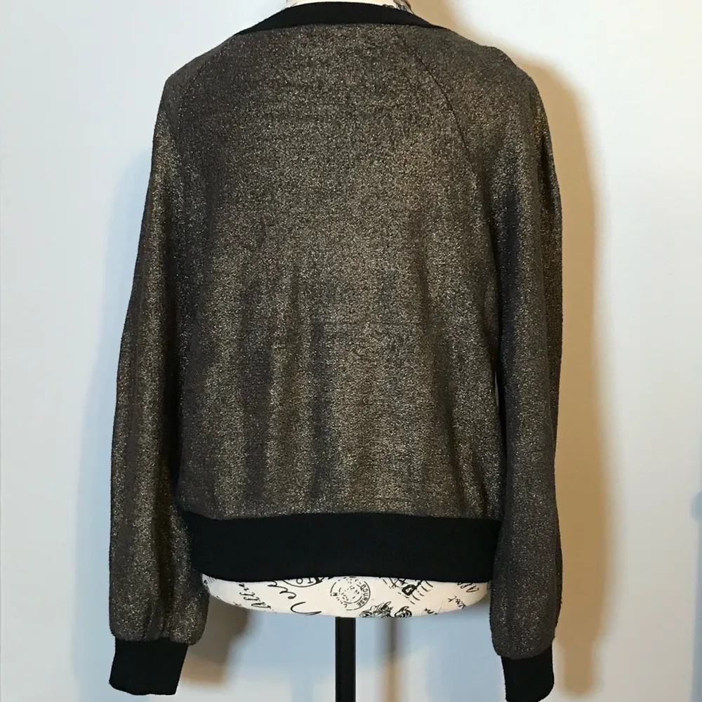 EXPRESS METALLIC CREW NECK PULLOVER SWEATER SIZE S/P 🎼 Get your metal on… - Image 6