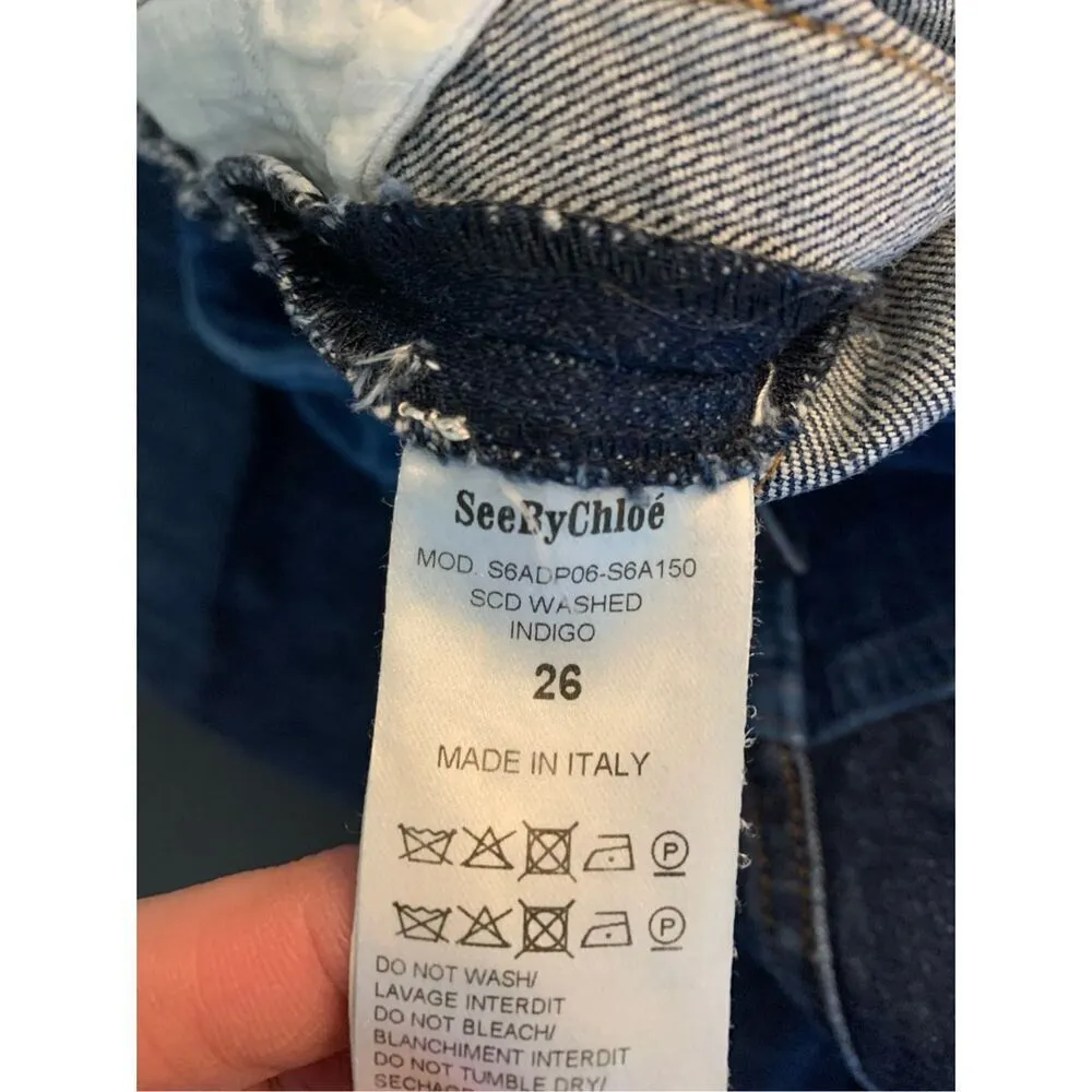 See by Chloe wide leg indigo jeans women's size 26 - Image 4