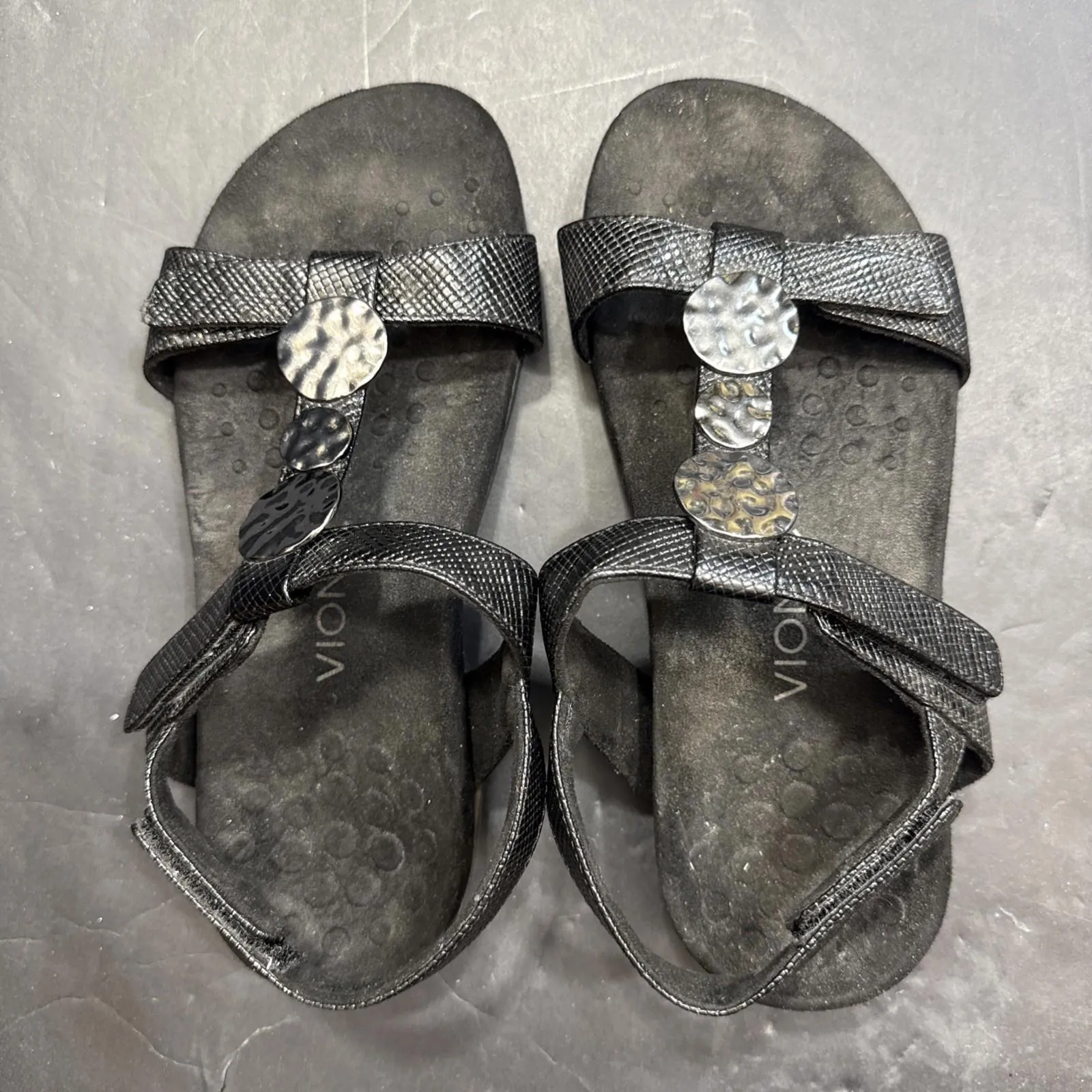 Vionic Farra Lizzard Outdoor Walking Orthotic Adjustable Open Toe Sandal 7.5 Wid - Image 4