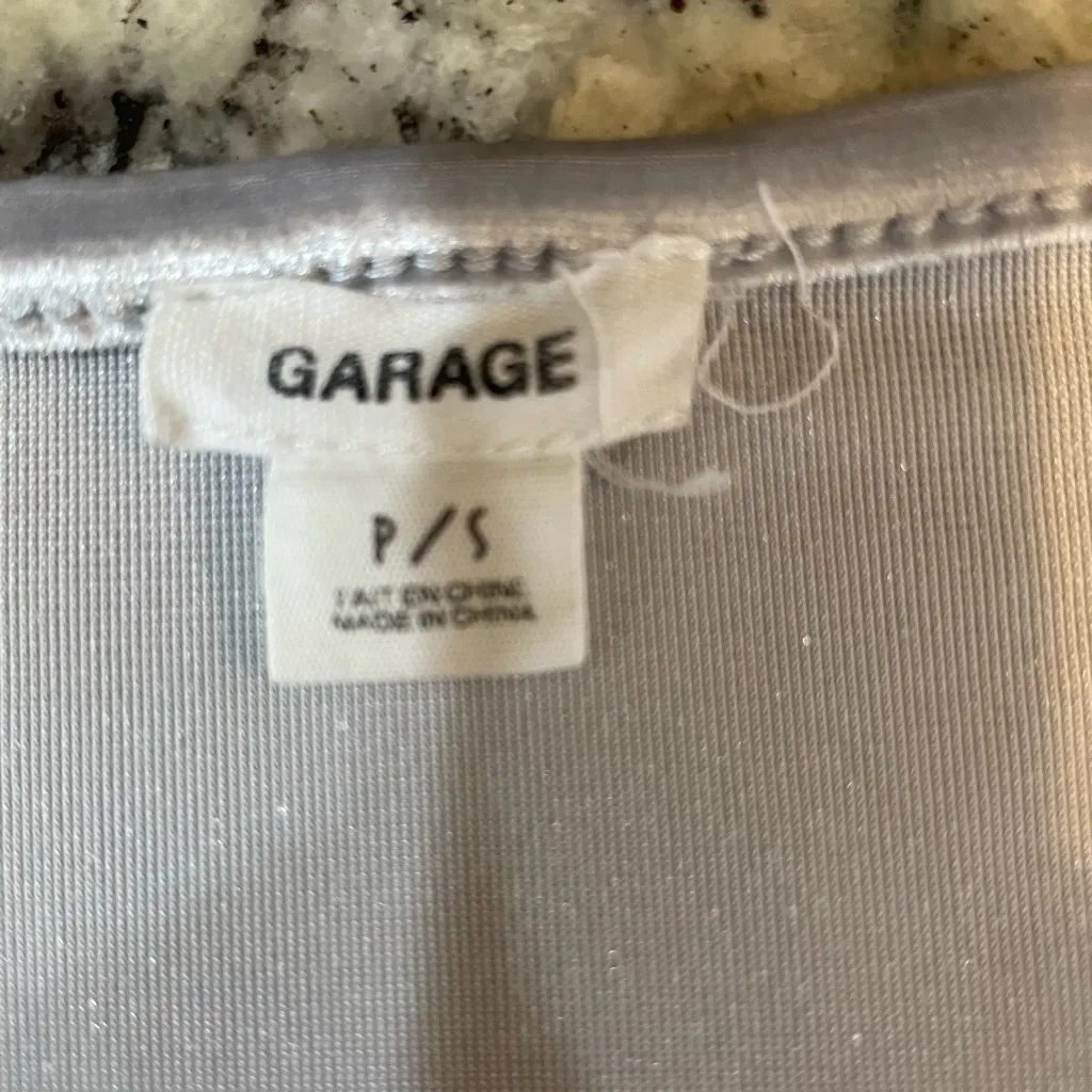 Garage Shimmering Silver Top - Image 2