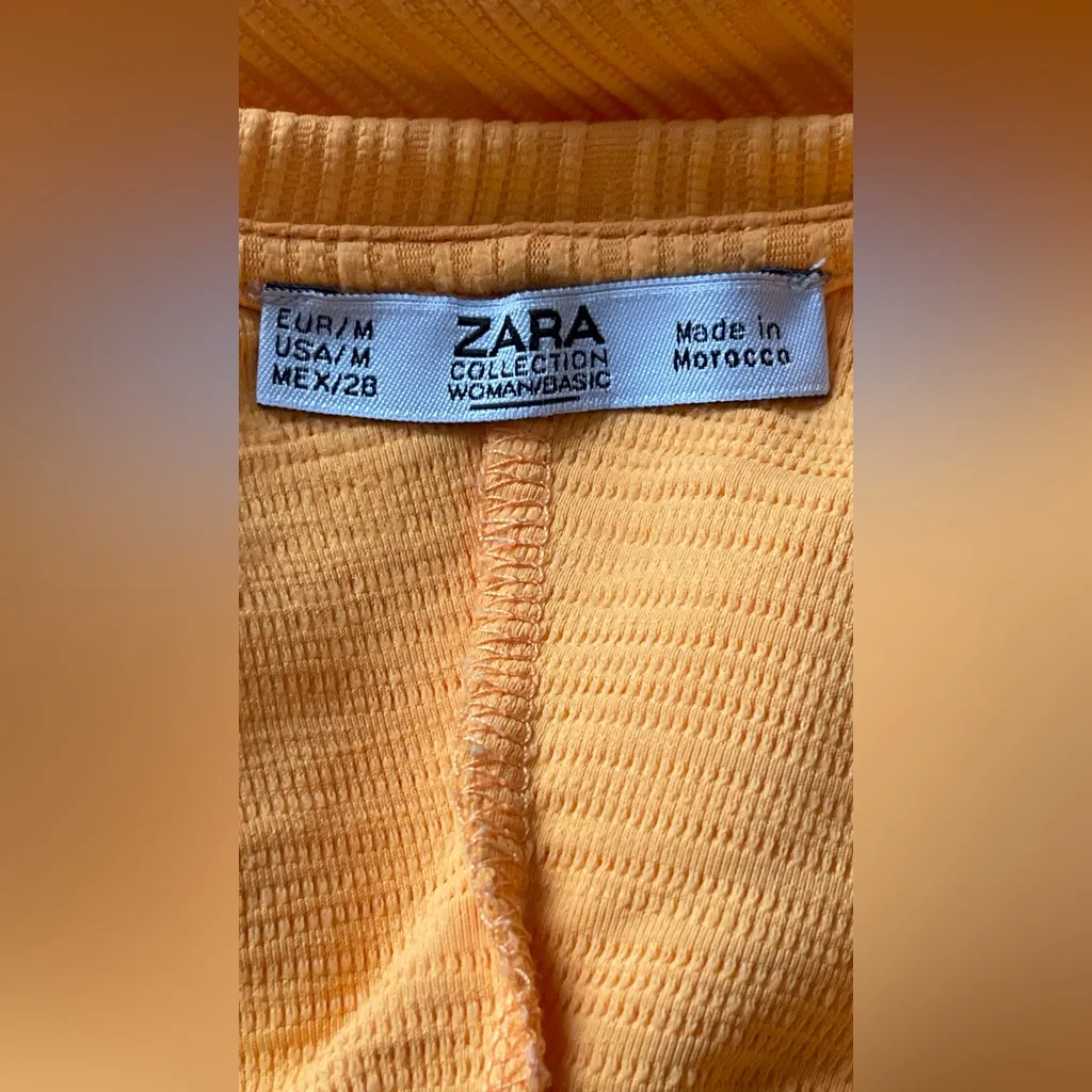 Zara Vibrant Orange Tunic Top - Image 3