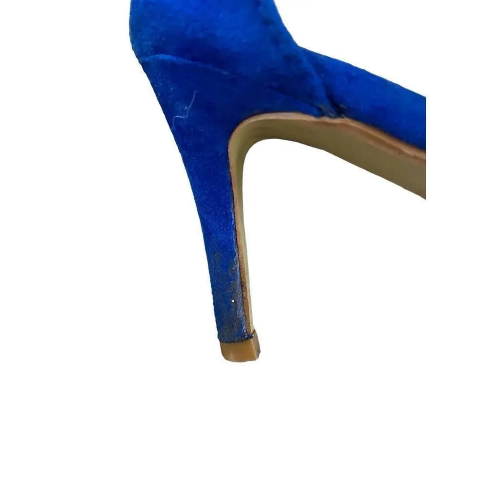 Sturio Stiletto Heels Ankle Strap Formal Strappy Shoes Feminine Pumps Blue Size 8 - Image 8