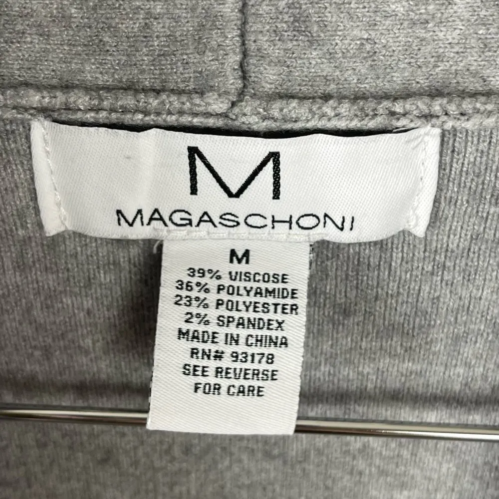 Magaschoni Medium Open Heavy Knit Cardigan Jacket Blazer Chunky Pocket Office - Image 4