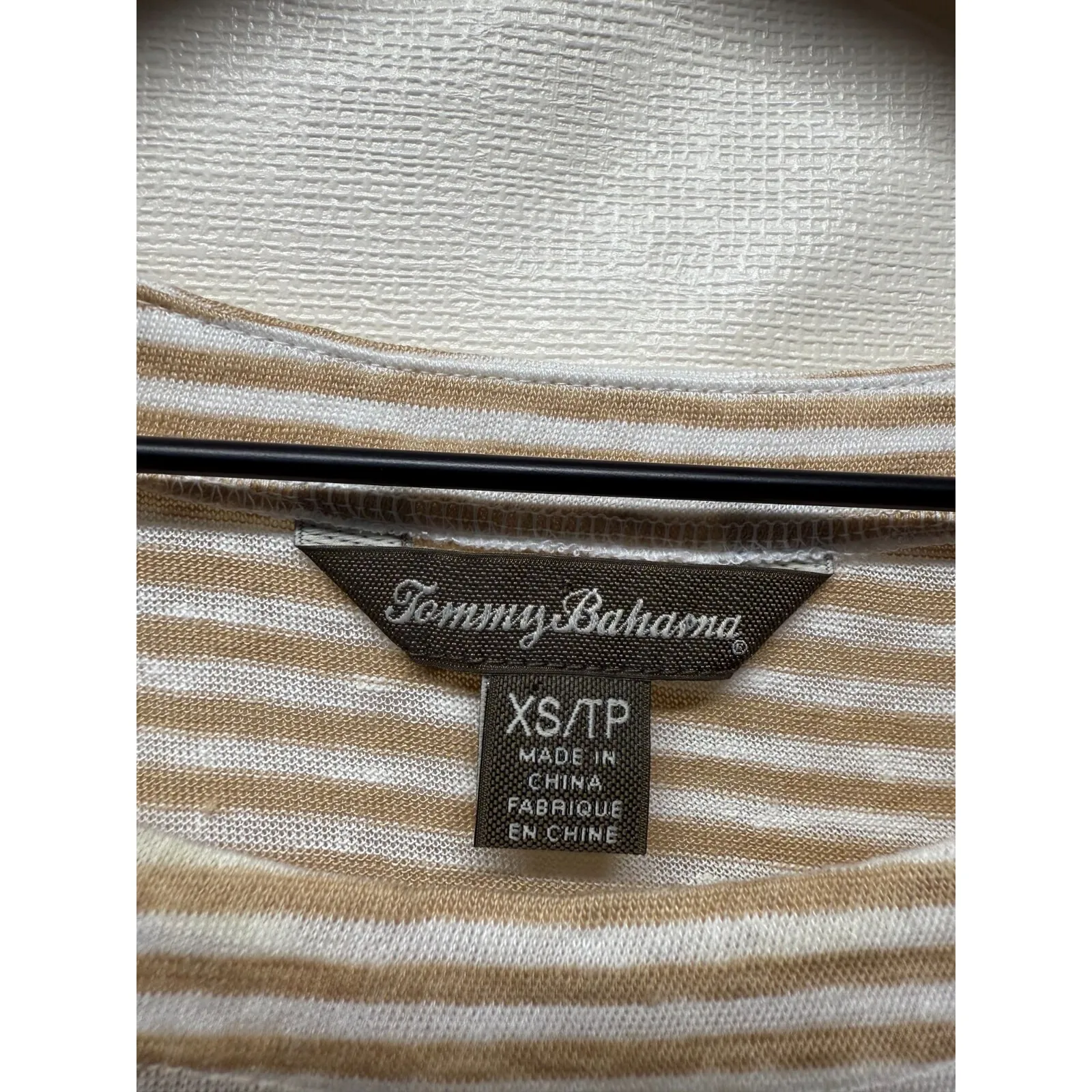 Tommy Bahama Womens 100% Linen‎ Top XS Yellow White Striped Tie Sleeve Pullover - Image 4