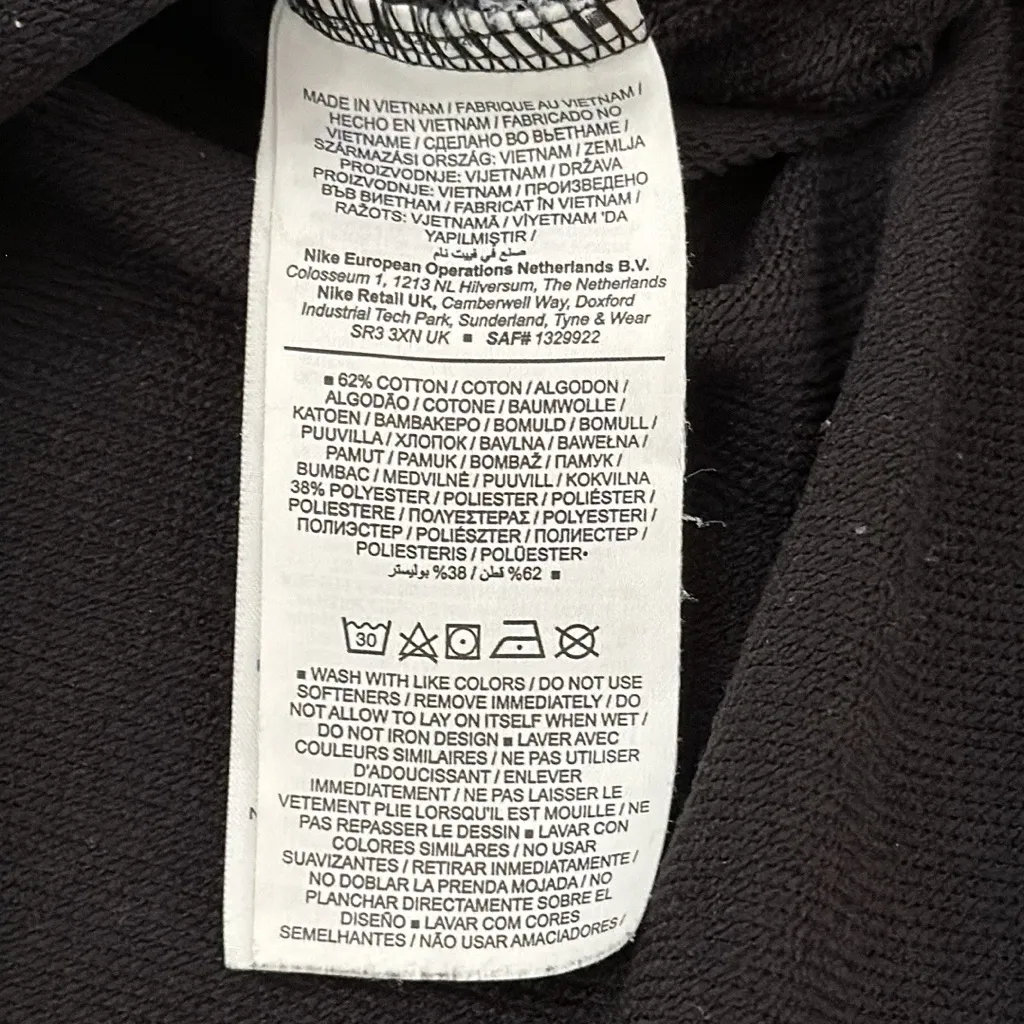 Nike  Dri-Fit Black Full Zip Hoodie Sweatshirt Size Large - Image 10