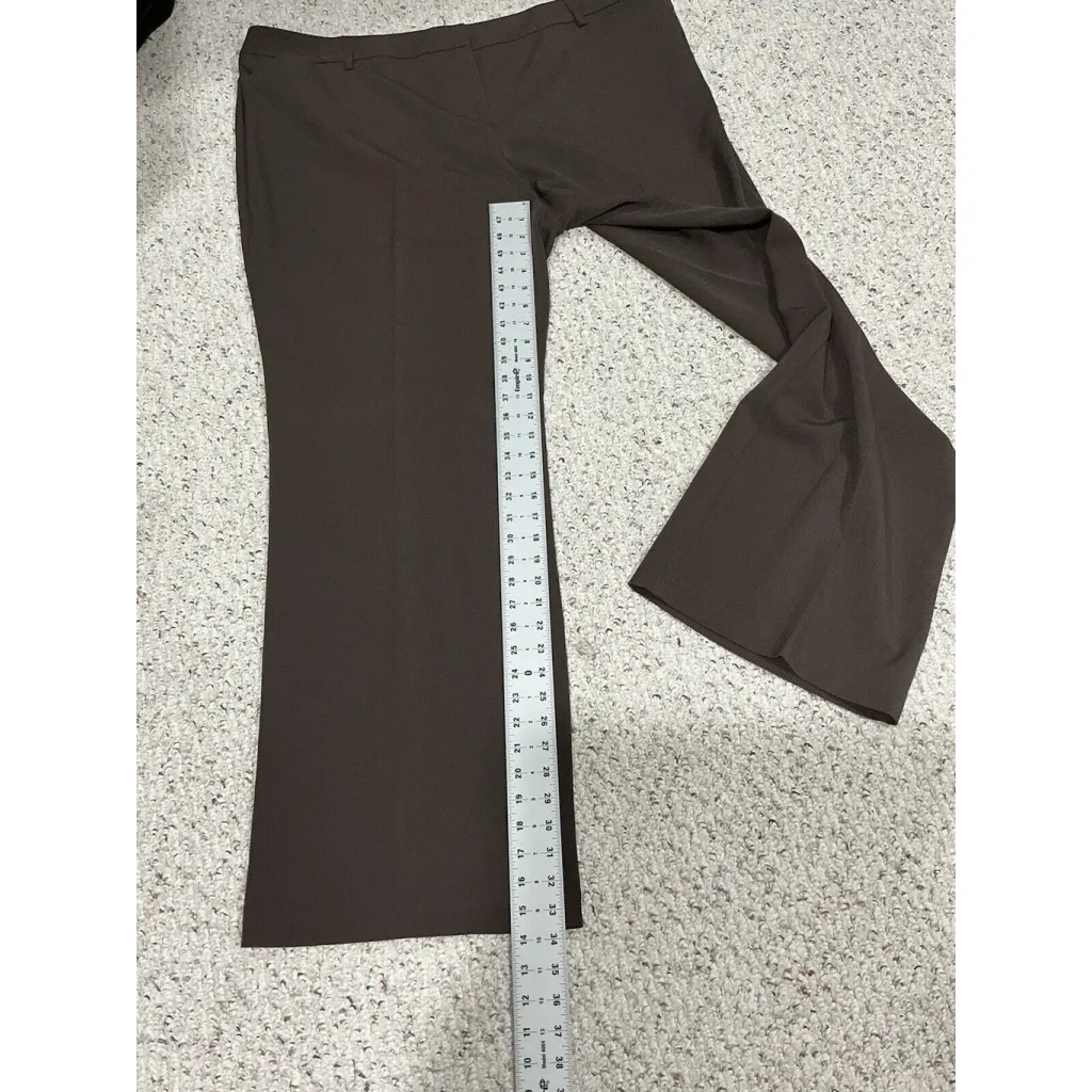 Womans Lane Bryant Houston Brown Trouser Wide Leg 24 M NWT Size undefined - Image 8