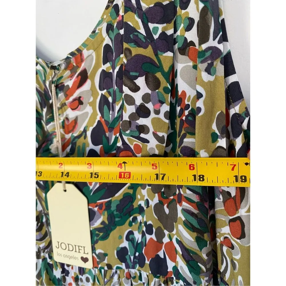 Jodifl Multicolour Floral Sleeveless Tiered Top - Image 3