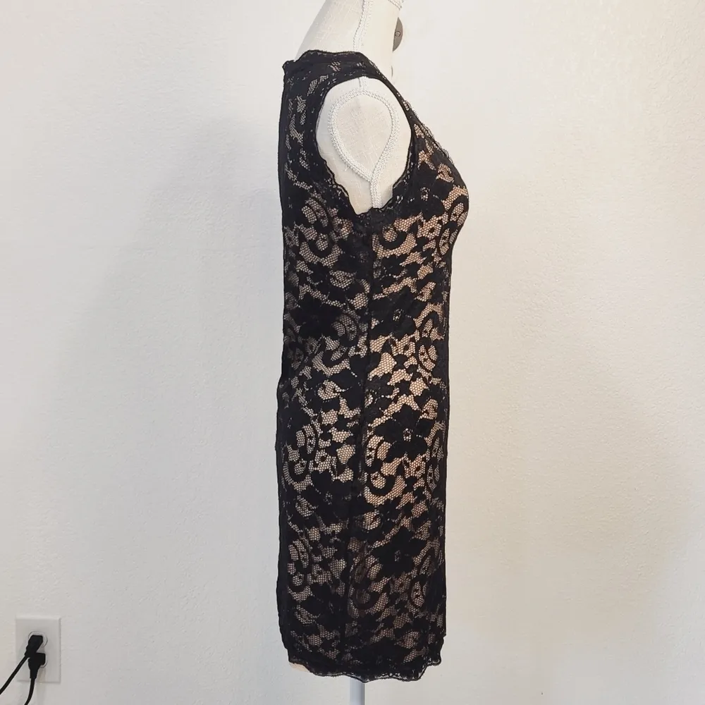 Liberty Love Black Lace Dress With Nude Lining Size: M - Image 7