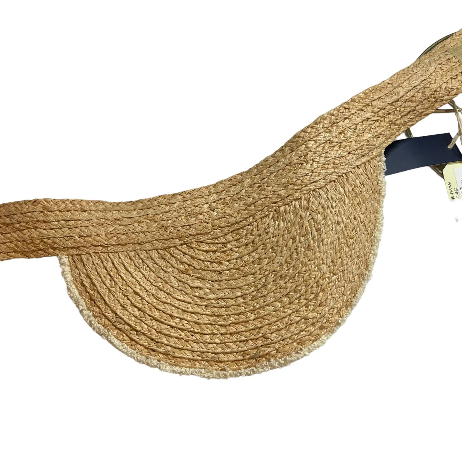 Hat Attack Pocket‎ Visor Straw Adjustable New Tan - Image 7