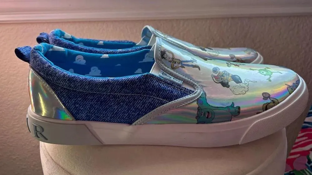 NWOT Disney Pixar Ground Up Holographic Character Slip-On Sneakers - Image 11