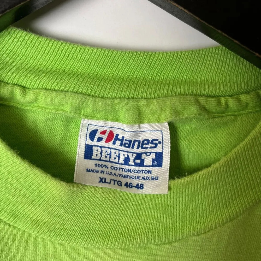 Vintage 90s New Orleans T Shirt Green Large L USA Single Stitch Graphic Tee - Image 14