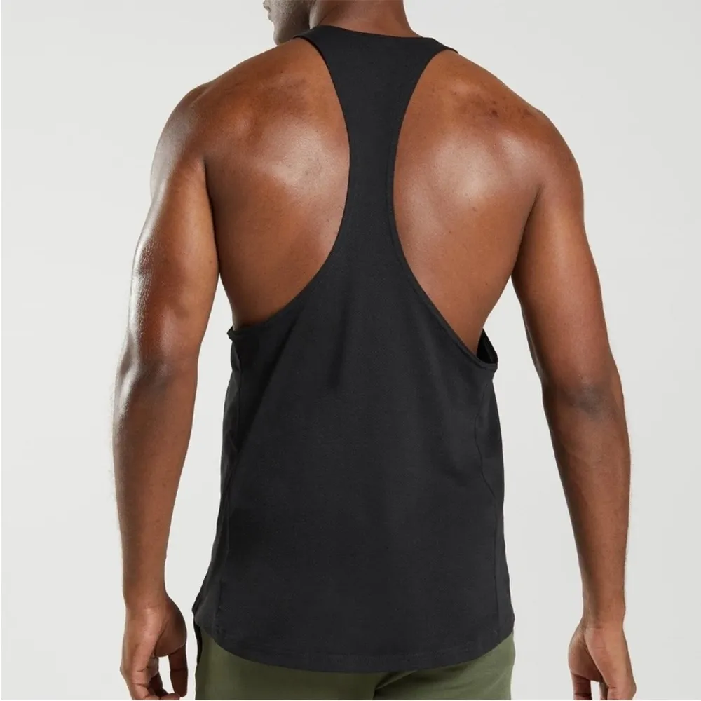 Gymshark lon Stinger Yank Top in Black Size XXL - Image 2