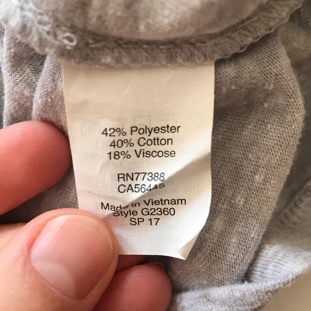 J. Crew Grey Shimmer Crewneck Tee Shirt - Image 3